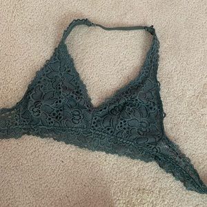 Olive lace bra